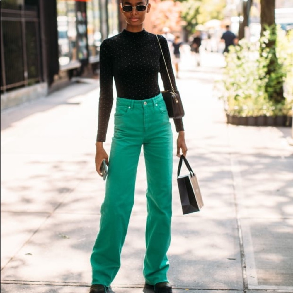 Zara Green Jeans